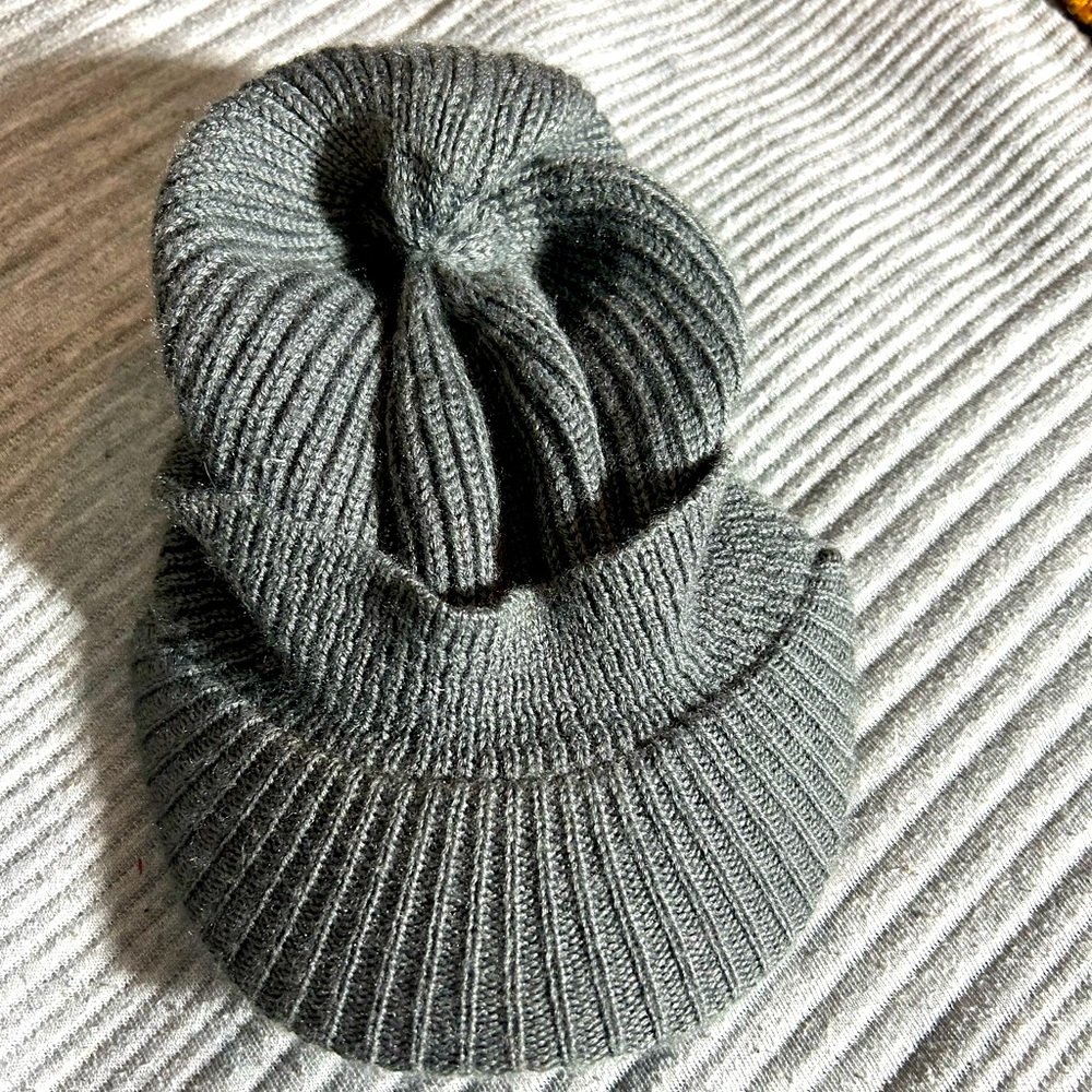 Grey Beanie with bill